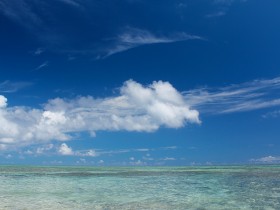 夏の海と雲